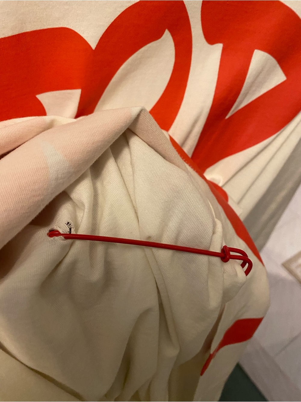R13 White Mini Dress with Bold Red Graphic - Picture 8 of 9